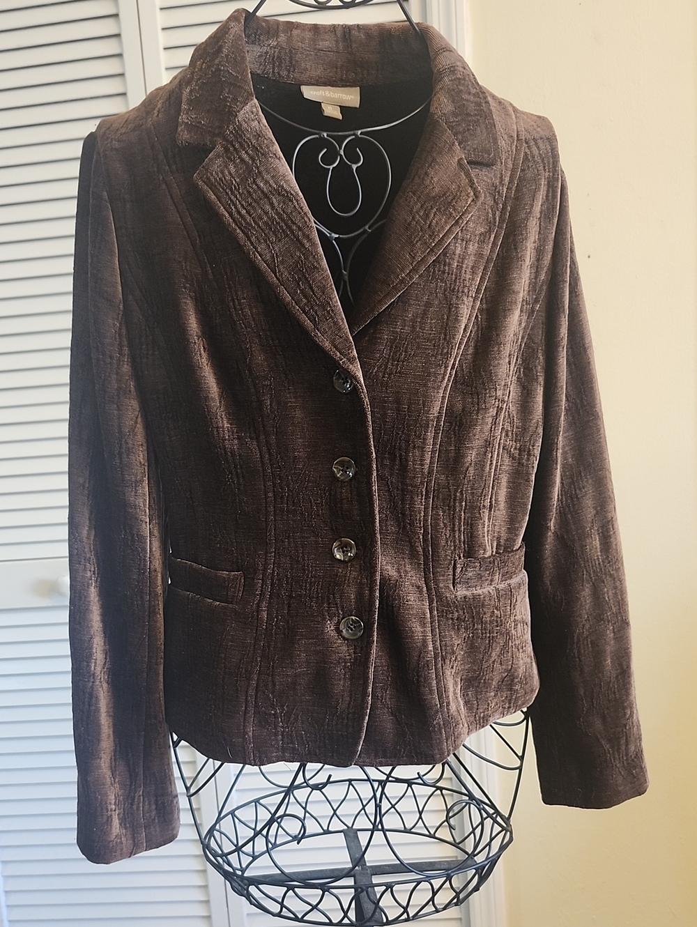 croft & barrow Brown Corduroy Blazer Jacket